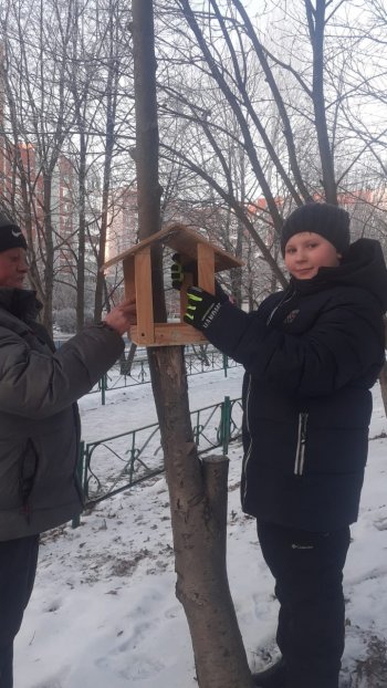 В рамках акции «Покормите птиц зимой».