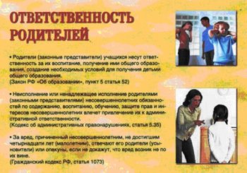 Об ответственности родителей